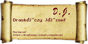 Draskóczy József névjegykártya