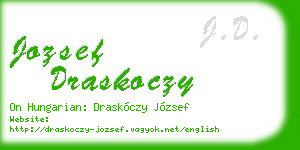 jozsef draskoczy business card