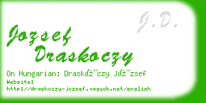 jozsef draskoczy business card